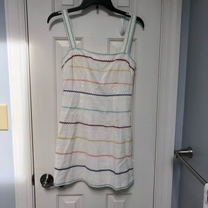 Rainbow Embroidered Stripe Dress